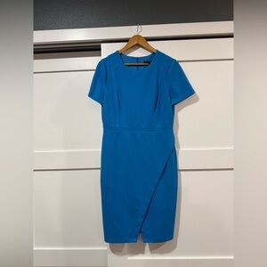 Maggy London | Elegant Blue Women's Dress | Office Siren | 12/L